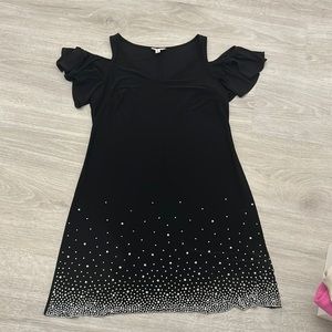 Beautiful embroidered black dress